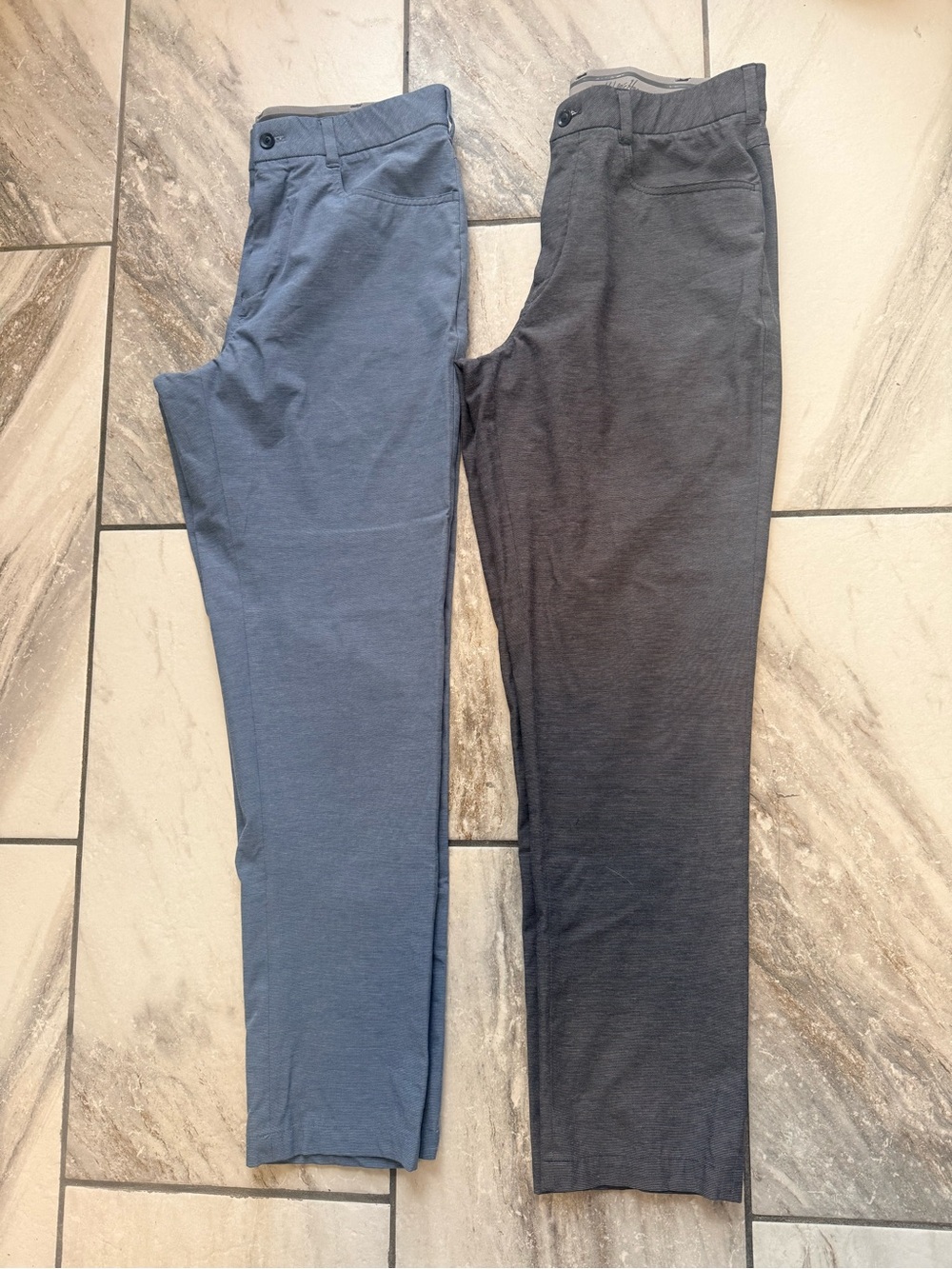 Walter Hagen Performance 11 Golf Dress Pants, Blue and Charcoal